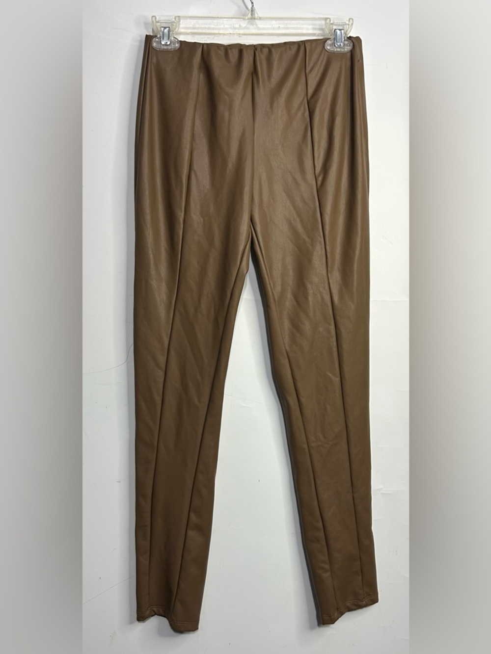 5 for $25🔥Haute Monde Brown Vegan Leather Leggings Medium